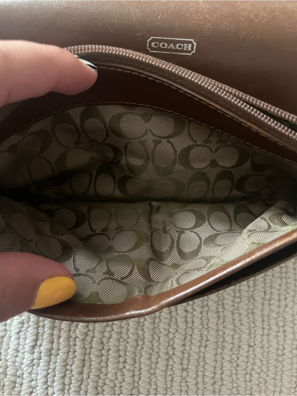 Coach Chestnut Brown Leather Snap Continental Wallet c29 - Picture 6 of 9